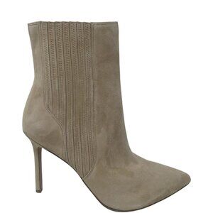 Veronica Beard Lisa 95mm Sand Suede Leather Pointed Toe Chelsea Boots Size 8